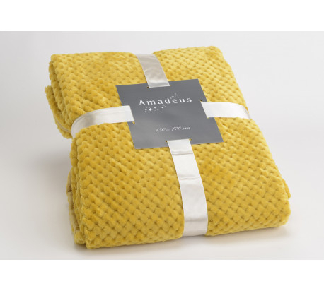 PLAID DAMIER MOUTARDE