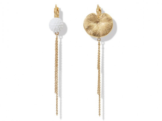 BOUCLES D'OREILLES - DORMEUSES - ASYMETRIQUES - NYMPHEAS