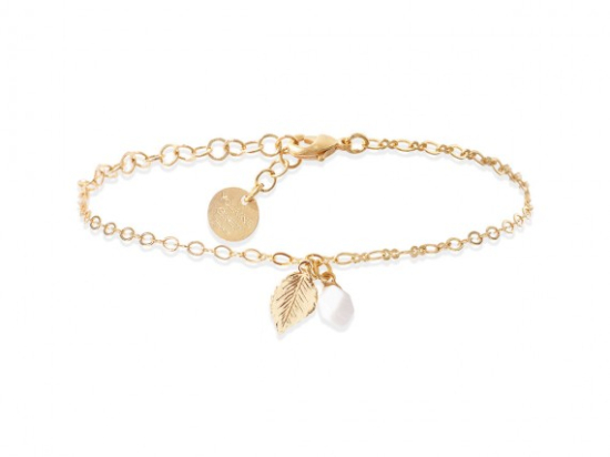 BRACELET CHAINE- SUNSET FEUILLE