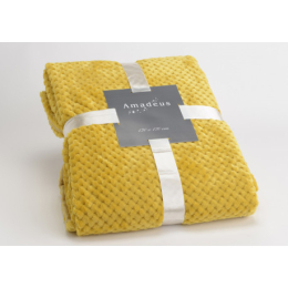 PLAID DAMIER MOUTARDE