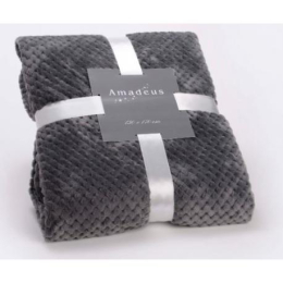 PLAID DAMIER GRIS ANTHRACITE 130 X 170 