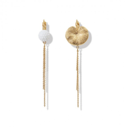 BOUCLES D'OREILLES - DORMEUSES - ASYMETRIQUES - NYMPHEAS