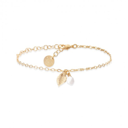 BRACELET CHAINE- SUNSET FEUILLE